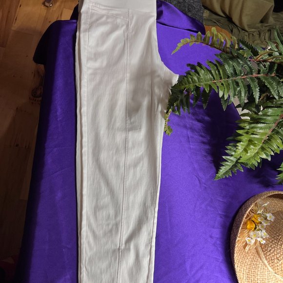 📌Canda White Stretch Skinny Pants with Wide Comfy Elastic Waistline - Picture 9 of 16